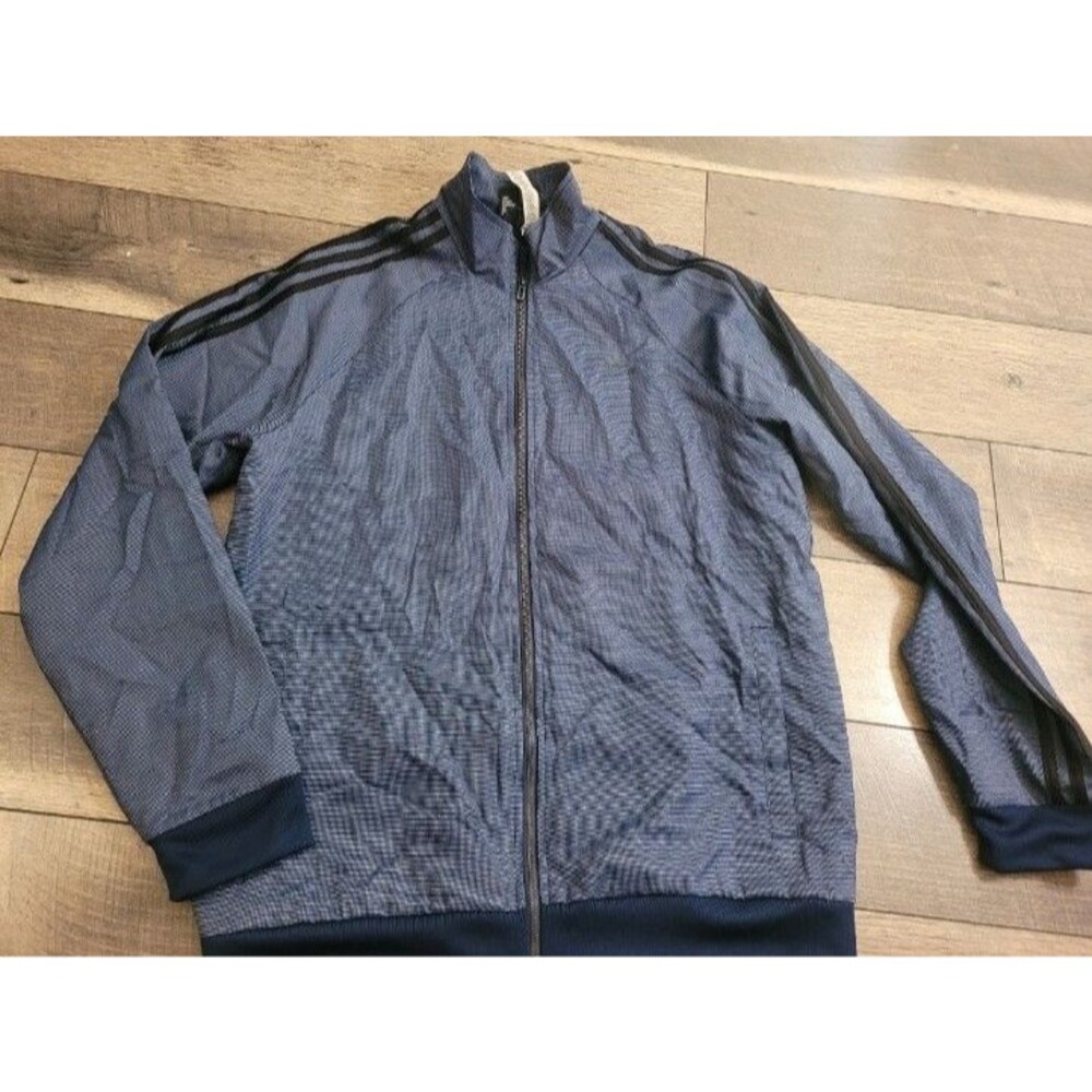 Adidas Jacket Essential Tricot Track Full Zip Windbreaker  Navy Blue Medium M
